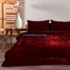 The Harry Creations 3 Pcs Set Solid Pattern Velvet Bedding Ultra Donna Crushed Luxury Boho Duvet Cover (Maroon, Full 80" x 90") view 2