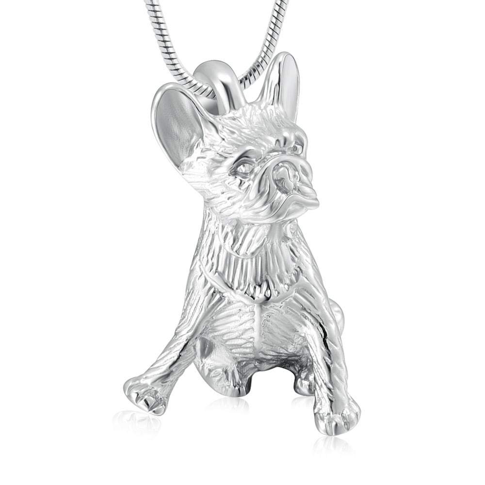 QJZM Urn NecklaceDog Urn Necklace for Ashes Pendant Keepsake Pet Jewelry for Urns Holder Dogs Cats Ashes Memorial Cremation Jewelry-Silver_3pcs Necklace