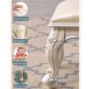 Dressing Table Stool Padded Stool, Soft Vanity Stool Makeup Seat, Baroque Piano Chair with ABS Plastic Steel Legs, for Bedroom Living Room, Sitting Height 31cm/12.2inch view 2