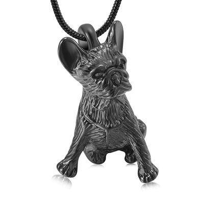 QJZM Urn NecklaceDog Urn Necklace for Ashes Pendant Keepsake Pet Jewelry for Urns Holder Dogs Cats Ashes Memorial Cremation Jewelry-Black_Pendant Only