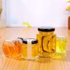 10pcs Honey Dipper Jar Honey Glass Bottle Little Jars Hexagon Jar with Lid Small Jars Canister Container with Lid Sugar Tank Canning Bottle Terrariums Storage Jam view 3