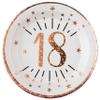 Santex 7348-18 Pack of 10 Sparkling Plates Age 18 Years Pink Gold view 1
