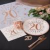 Santex 7349-30 Pack of 10 Sparkling Metal Cups 30 Years Pink Gold view 2