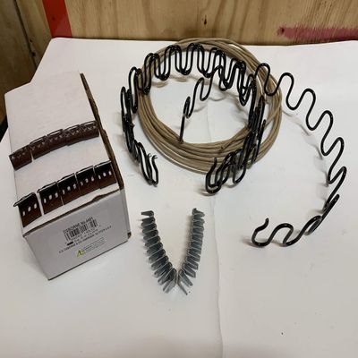 Galaxy Supply Inc. Zig Zag- Springs 8 Gauge 29inch x 4 pcs,Plus Special Package 10 pcs 7 Holes Clip +20 pcs Stay Wire Clips + 10 feet of Springing Wire for All Upholstery Use,Black