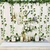 vrct Artificial Garlands Hanging Leaves Greenery Vine Creeper Plants (Green, Set Of 6,8 Feet Each) view 3