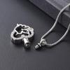QJZM Urn NecklacePeace Dove with Heart Stainless Steel Cremation Memorial Pendant Ashes Urn Keepsake Necklace Jewelry-Silver_Neckalce Box Funnel view 2