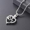 QJZM Urn NecklacePeace Dove with Heart Stainless Steel Cremation Memorial Pendant Ashes Urn Keepsake Necklace Jewelry-Silver_Neckalce Box Funnel view 4