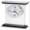 Howard Miller Bryant Tabletop Alarm Clock  Modern Desk Clock with Silent Sweep Seconds Luminous Hands Roman Numeral Markers & Bracket Style Design Satin Finish for Home Office & Desktop Decor view 1