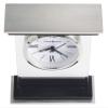 Howard Miller Bryant Tabletop Alarm Clock  Modern Desk Clock with Silent Sweep Seconds Luminous Hands Roman Numeral Markers & Bracket Style Design Satin Finish for Home Office & Desktop Decor view 3