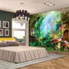 Aidatain Fairy Tale Forest Tapestry Wall Hanging Mushroom Trees Wall Flannel Large 80x60 Inches Spring Scenery Tapestries for Teen Girls Bedroom Living Room Dorm Party Decor GTLMAT103 view 3