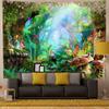 Aidatain Fairy Tale Forest Tapestry Wall Hanging Mushroom Trees Wall Flannel Large 80x60 Inches Spring Scenery Tapestries for Teen Girls Bedroom Living Room Dorm Party Decor GTLMAT103 view 4