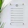 Large Clear Acrylic Weekly Calendar for wall | Dry-Erase Message White Board Calendar Wall Mounted Office Home Family Organization Tools Must Haves School Kids Adult Mom Teen Monthly Weekly ADHD Tools view 1