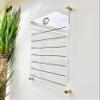 Large Clear Acrylic Weekly Calendar for wall | Dry-Erase Message White Board Calendar Wall Mounted Office Home Family Organization Tools Must Haves School Kids Adult Mom Teen Monthly Weekly ADHD Tools view 3
