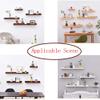 Set of 3 Different Sizes U Shaped Wooden Floating Shelf, Solid Wood Wall Shelves,Wall Display Decoration Shelves,18kg Weight Capability,for Bedroom Living Room Home Furniture Office Decor view 4