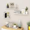 3 Set Floating Shelf,40/50/60cm Wood Wall Shelves,Modern Decorative Display Shelves,Load Capacity 8kg,for Bedroom Living Room Home Furniture Office Decor view 2