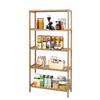 Bamboo Shelf Bathroom 5-Tier Storage Shelves Free Standing Rack Multifunctional Shelving Unit for Bedroom Kitchen Living Room view 1