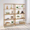 Bamboo Shelf Bathroom 5-Tier Storage Shelves Free Standing Rack Multifunctional Shelving Unit for Bedroom Kitchen Living Room view 2