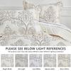 CHIXIN Bedspread Coverlet Quilt Set Full Size - Lightweight Bedding Cover - Beautiful Stitching - 5 Piece Reversible Bedspread - Luxury Damask Paisley Pattern (Full, Ivory) view 4