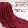 American Soft Linen 100% Cotton 600 GSM Turkish 40x80 Oversized Bath Towel Sheet, Extra Large Adult Towels for Bathroom, Bordeaux Red Bath Sheet view 2