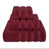 American Soft Linen Premium 3 Piece Towel Set, 1 Bath Towel 1 Hand Towel 1 Washcloth, 600 GSM 100% Cotton Turkish Towels for Bathroom, Bordeaux Red Towel Set view 1