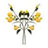 2 PCS Artificial Lemon Branches, Yellow Fake Lemon Decorations, Faux Tree Plant Fake Fruits Plants Branch Leaves, for Home Garden Office Dining Table (Length 92cm) view 1