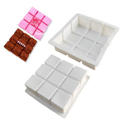 Hot Square Sudoku Shape Silicone Cake Mould For Homemade Craft Soap Mold, Cake Decorating, Fondant Gum Paste (WHITE)
