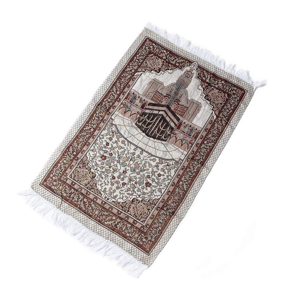 chengzui Muslim Prayer Rug Prayer Mat Portable Polyester Braided Print Mat Travel Home Waterproof Blanket with Carrying