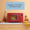 COMFEE' CM-M093ARD Retro Microwave with 9 Preset Programs, Fast Multi-stage Cooking, Turntable Reset Function Kitchen Timer, Mute Function, ECO Mode, LED digital display, 0.9 cu.ft, 900W, Red view 2