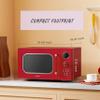 COMFEE' CM-M093ARD Retro Microwave with 9 Preset Programs, Fast Multi-stage Cooking, Turntable Reset Function Kitchen Timer, Mute Function, ECO Mode, LED digital display, 0.9 cu.ft, 900W, Red view 3