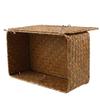 BESPORTBLE Handwoven Natural Seagrass Storage Rectangular Handmade Wicker Multipurpose Container with Lid (Size L) view 1