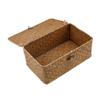 BESPORTBLE Handwoven Natural Seagrass Storage Rectangular Handmade Wicker Multipurpose Container with Lid (Size L) view 4