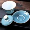 150ml Chinese Ceramics Hand Painted Crane Gaiwan Teaware Teapot Tea Cup Tureen Tea Set view 4