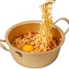 AIZYR Aluminum Ramen Noodle Cooker Pot with Lid, Saucepan Korean Hot Pot Small Soup Pot Stockpot for Home and Outdoor,16cm view 1
