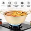 AIZYR Aluminum Ramen Noodle Cooker Pot with Lid, Saucepan Korean Hot Pot Small Soup Pot Stockpot for Home and Outdoor,20cm view 3