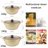 AIZYR Aluminum Ramen Noodle Cooker Pot with Lid, Saucepan Korean Hot Pot Small Soup Pot Stockpot for Home and Outdoor,20cm view 4