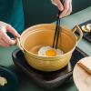 AIZYR Korean Ramen Noodle Pot with Double Handle and Anti-scalding Gloves, Korean Yellow Aluminum Stockpot Instant Noodles Pot view 4