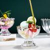 Ice Cream Bowl Glass Dessert Cup Small Cute Footed Clear Glass Ice Cream Cups with Phnom Penh Perfect for Ice Cream Dessert Smoothie Milkshake Fruit Salad,5oz view 2