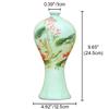 LKXHarleya Chinese Style Bean Green Glaze Porcelain Vase, Jingdezhen Ceramic Flower Vase, Arrangement Crafts Office Home Decor, W view 2