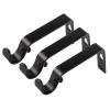 KAMANINA Wall Brackets for 3/4 or 5/8 Curtain rods, Drapery Rod Brackets, Set of 3, Black view 1