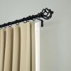 KAMANINA Wall Brackets for 3/4 or 5/8 Curtain rods, Drapery Rod Brackets, Set of 3, Black view 2