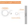 KAMANINA Wall Brackets for 3/4 or 5/8 Curtain rods, Drapery Rod Brackets, Set of 3, Black view 3