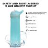 DEARART 26oz Sky Blue Water Bottle Without Straw Wide Mouth, AUTOSEAL BPA FREE Leakproof Clear Bottle Has Handle, Easy Carried, Suit School Office Gym Yoga Sports etc. view 2