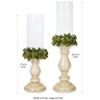 Christmas Holly Resin Candleholders Antique Ivory Set of Two Set of 2 view 3