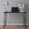 Desk with Hairpin Legs - Modern Industrial Style Home Decor - Woodgrain-Look and Steel Accent Home Office Furniture by Lavish Home (Black) view 1