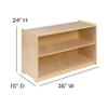 EMMA + OLIVER Wooden 2 Section School Classroom Storage Cabinet for Commercial or Home Use view 2