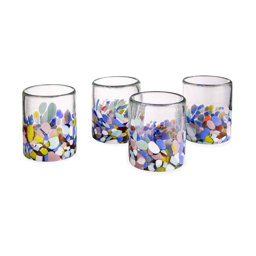 Vivaterra Riviera Recycled Glass Tumblers, Set of 4