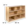 EMMA + OLIVER Wooden 8 Section School Classroom Storage Cabinet for Commercial or Home Use view 2