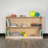 EMMA + OLIVER Wooden 2 Section School Classroom Storage Cabinet for Commercial or Home Use view 1