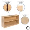 EMMA + OLIVER Wooden 2 Section School Classroom Storage Cabinet for Commercial or Home Use view 4