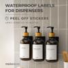 MaisoNovo Waterproof Labels for Bottles Modern Design - 6pc Mix Pack view 2